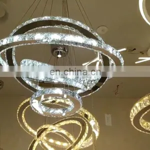 Modern Decorative Home Square Shape Big Led Acrylic Chandelier Lights With Double Face Light thumbnail-1