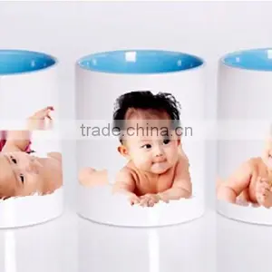 350ml Handle And Inner Colorful Sublimation Coated White Drinking Mug thumbnail-6