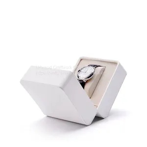 New Design Round Watch Box PU Leather Single Watch Box Gift Box Packaging Storage Gift Box thumbnail-5
