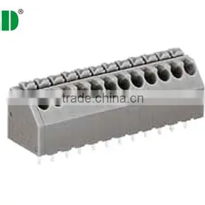 Pitch 3.5mm 300V 5A Spring Terminal Block Singal Row on Back Sign Screwless thumbnail-1