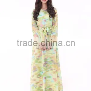 New Fashion Ladies Dress Maxi Dress Long Sleeves Casual Dress thumbnail-4