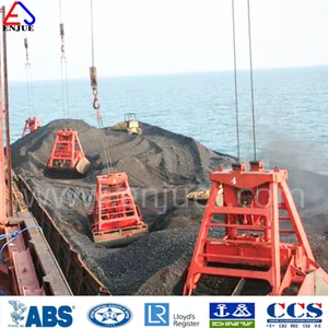 Enjue 25t 30t 15cbm Single Rope Marine Wireless Radio Remote Control Clamshell Grab Bucket With ABS CCS Class Certificate for Deck Ship Crane thumbnail-1