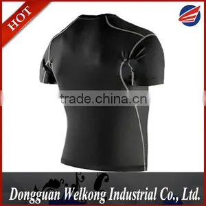 HOT SALE SPORTSWEAR MEN SHORT SLEEVE COMPRESSION SHIRT FOR RUNNING thumbnail-2