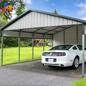 Cheap Prefab Waterproof Carport Steel Structure Mobile Car Garage Steel Structure Garage thumbnail-1