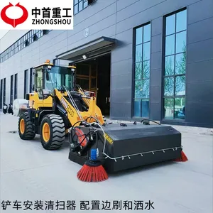 Install a Sweeper on the Loader Side Brushes Are Equipped on Both Sides 50-ton Forklift With a 3-meter Sweeper thumbnail-4
