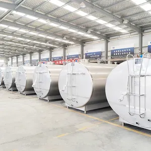 Horizontal Bulk Milk Cooler Automatic CIP Cleaning Milk Cooling Tank for Milk Collection Station thumbnail-2