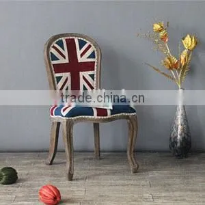 RCH-4073-1 Anqitue Union Jack Chair/ottoman Fabric Chairs thumbnail-1