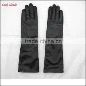 Long Women Dresses Imitation Leather Fabric Wholesale Factory Gloves thumbnail-2