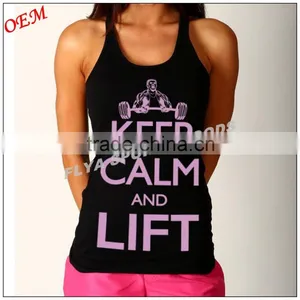 Ladies Cotton/elastane Racer Back Sexy Gym Singlet Tops Quality Choice thumbnail-1