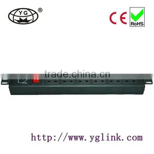Rack PDU 1.5U UK Type PDU British Type PDU Power Distribution Unit 6ways With Switch and Overload Protection thumbnail-1