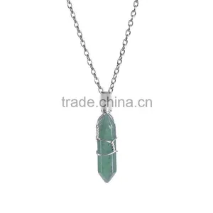 2016 Trendy Hot Style Tiger Eye Natural Stone Bullet Necklace SMJ0143 thumbnail-4
