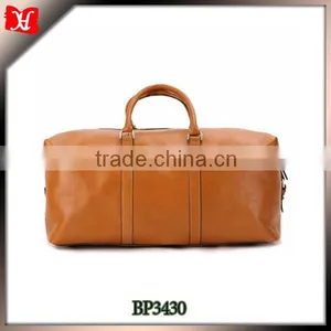 Brand Names Travel Bag With Vintage Hardware Genuine Leather Duffel Bag thumbnail-1