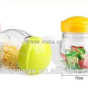 Colored Plastic Lid and Glass Spice Jars Wholesale thumbnail-2