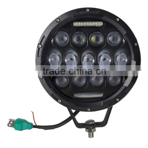 New Arrival and Smart Design 78W Round Jeep Wrangler Front Bumper With Led Light in 7" thumbnail-5