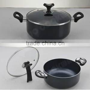 2016 Factory Price 22cm 24cm 26cm 28cm Aluminium Ceramic Casserole Cheapest Casserole Set thumbnail-5