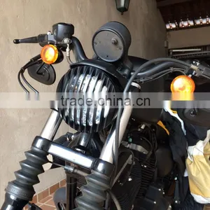 BJ-HGC-001 for Harley Sportster XL 883 1200 Aluminum 5 3/4" Motorcycle Headlight Grill Cover thumbnail-6