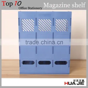 Logo Print Design Plastic Material Foldable Display Rack Assemble Magazine Shelf thumbnail-4