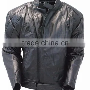 V on Right Zip Style Motorcycle Men Leather Custom Man Jackets thumbnail-1