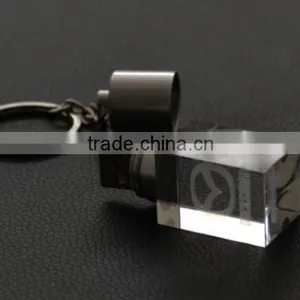 8G 16G 32G Crystal Pen Drive With Light-up Logo thumbnail-4