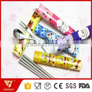 Promotional Cutlery Set in Lovely Plastic Cartoon Plastic Box for Children thumbnail-1