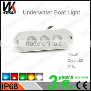 Wholesale China Supplier IP68 45w 12v 316L Stainless Steel Underwater Led Marine Lights For Yacht Ship thumbnail-1