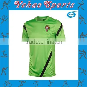 2015 100% Polyester Cool Dry Custom Design Sublimated Green Football Jersey thumbnail-4