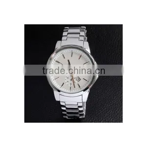 Japan Quartz Shiny Stainless Steel Metal Band Oem Watch for Men thumbnail-3