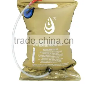 Hot Selling Fashion Brown Portable Folding 10L Travel or Camping Shower Bag thumbnail-1