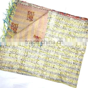 All Over Hand Stiched Indian Silk Kantha Scarves thumbnail-6