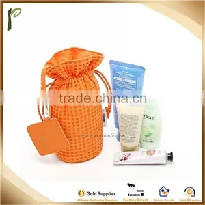 Popwide Promotional Waffle Cotton Drawstring Cosmetic Travel Bag thumbnail-4