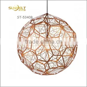 ST-5340B Sunbelt D300mm Gold Laser Carving Ball Lamp,stainless Steel Lamp,,stainless Steel Lamp Shade,gold Ball Pendant Lamp. thumbnail-1