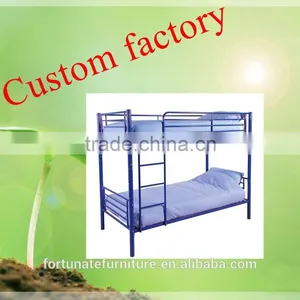 Blue Color Metal Commercial Grade Bunk Beds thumbnail-1