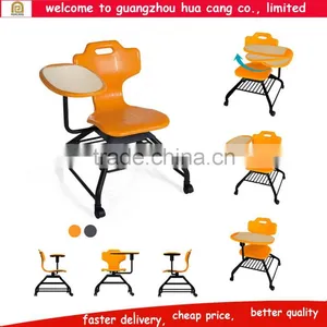 2016 China Guangzhou High Quality Plastic Chair With Small Desk thumbnail-1