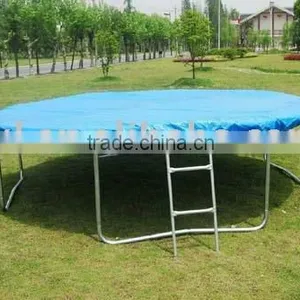 8FT Exercise Trampoline With Rain Cover and Ladder thumbnail-1