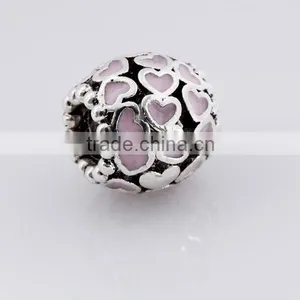 Fashion Jewelry Enamel Heart 925 Sterling Silver European Beads thumbnail-1
