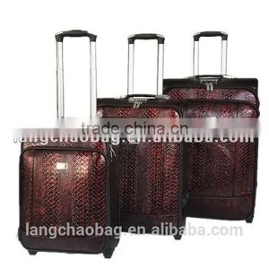 New Design Style Vintage Patent pu Leather Trolley Luggage thumbnail-1