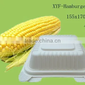 Biodegradable Cornstarch Disposable Hamburger Food Packaging Box thumbnail-1