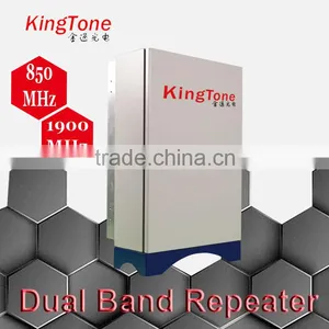 Kingtone Band Selective Repeater 850 1900MHz 10km Woreless Repeater Booster GSM PCS Dual Band Cell Phone Signal Booster 850/1900 thumbnail-1