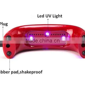 Amazon New Portable (395mm~405mm)9W Rainbow LED Lamp 6atts LED Nail Light Mini Nail LED Dryer thumbnail-4