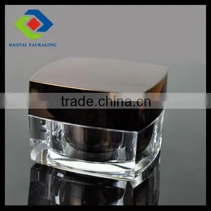 50ml Shining Brown Plastic Square Cream Jar/fashion Nail Gel Jar thumbnail-1