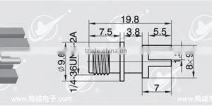 SMA Connector for PCB Mount thumbnail-1