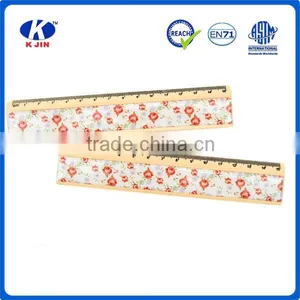 2016 Factory Cheap Price Cute Floral Stickers 15cm Wooden Ruler for Kids thumbnail-2