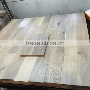 Hardwood Wax Oil Brushed White Oak Wood Flooring Indoor Usage thumbnail-6