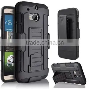 Combo Armor Robot With Foothold Phone Case For HTC M8 thumbnail-1