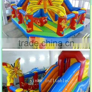 Inflatable Butterfly Theme Fun City Amusement Park Slide Climbing Game Combo,with Slide thumbnail-1