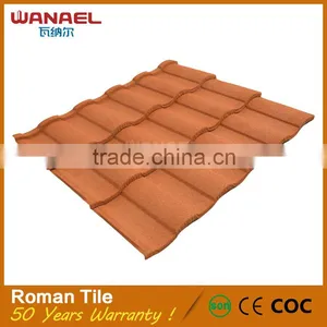 Roman Stone Coated Steel Aluminum-zinc Layer Earthquake Resistance Roofing Tile Installation thumbnail-4