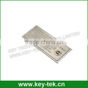 MIni Industrial 0.45mm Short Stroke Ip65 Usb Metal Keyboard With Trackball thumbnail-1