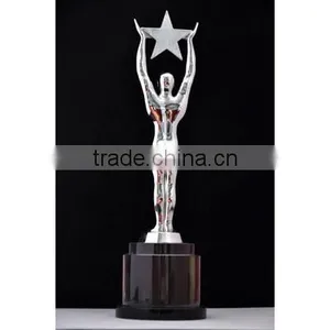 Oscar Statuette Hold Star With Black Crystal Base Trophy Award Medal thumbnail-6
