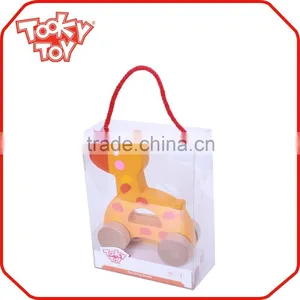 Zoo Animals Pull String Wooden Toy Pull Along Giraffe thumbnail-2