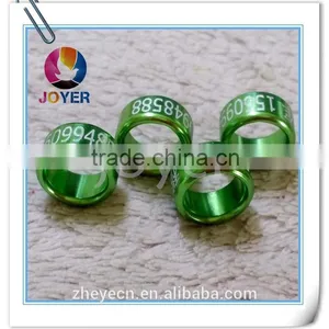 2015 Aluminum Pigeon Birds Ring 2mm-22mm Available Custom With Your Name and Phone Lovebird Canary Birds Ring Band thumbnail-4